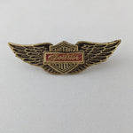 Load image into Gallery viewer, Vintage 1976 Open Wings Harley Sportster Bar &amp; Shield Pin
