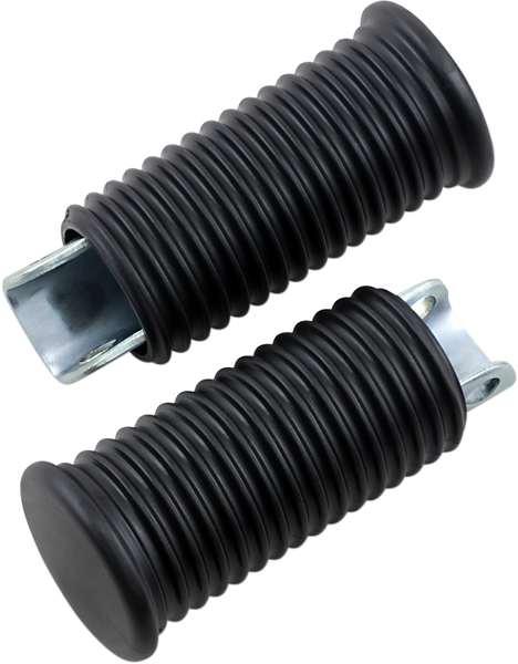 WTMT Black Rubber & Steel Folding Footpegs For Harley-Davidson Dyna Sportster Fatboy Heritage