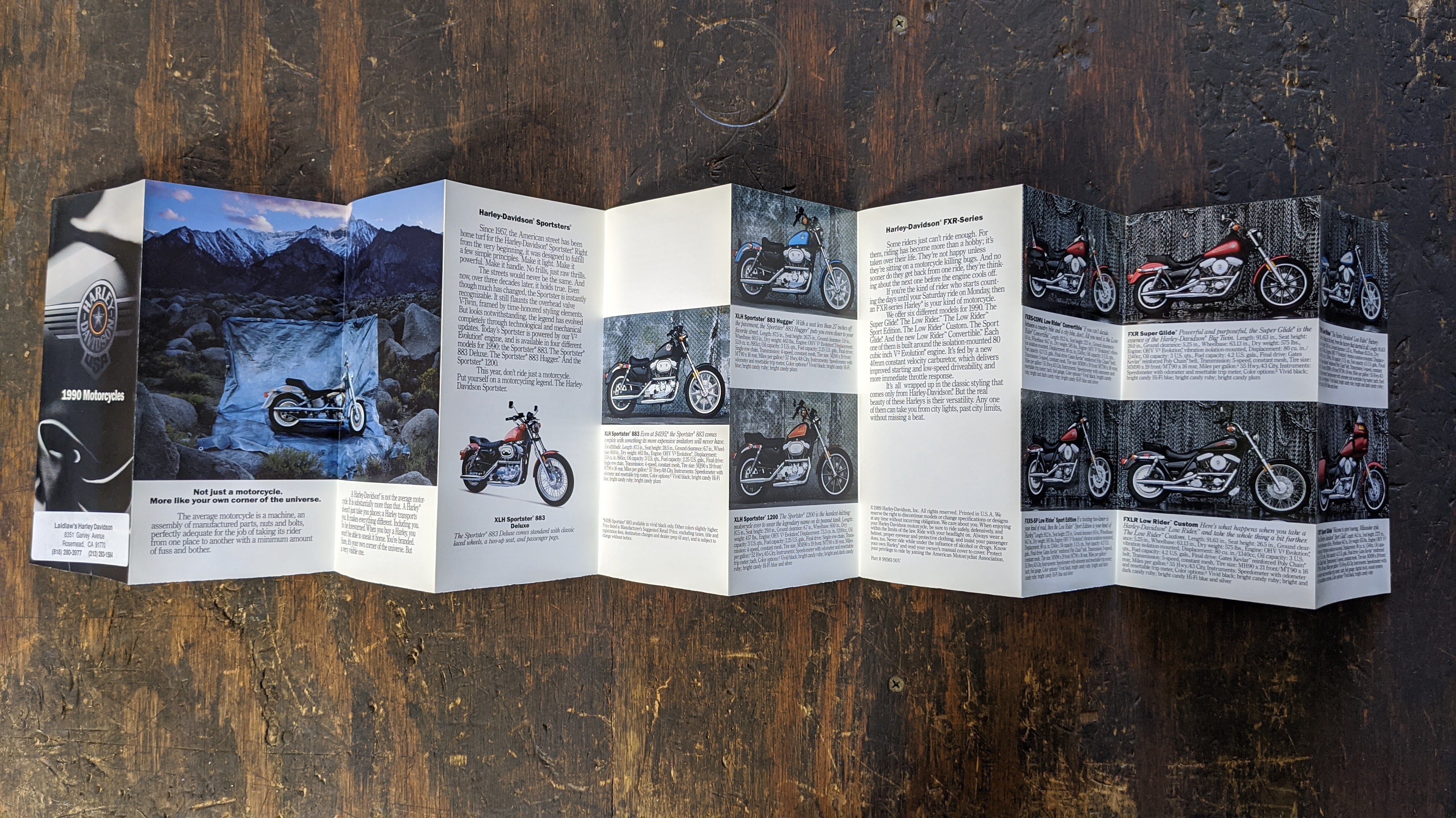 NOS 1990 Harley Davidson Sales Brochure Sporty Parts