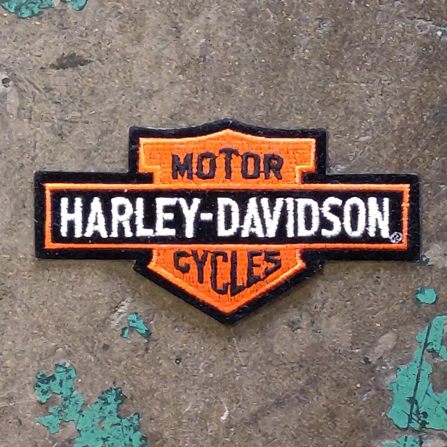 Vintage Licensed Velvet Harley Davidson Embroidered Bar & Shield Patch