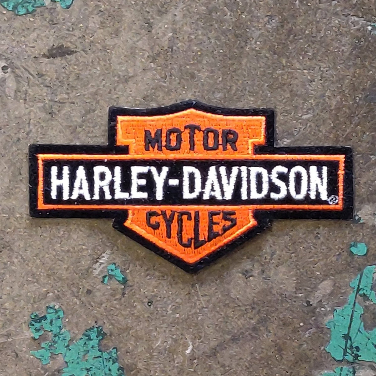 Vintage Licensed Velvet Harley Davidson Embroidered Bar & Shield Patch ...