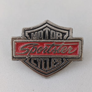 Vintage 1976 Harley Sportster Bar & Shield Pin