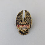 Load image into Gallery viewer, Vintage 1976 Tall Wings Harley Sportster Bar &amp; Shield Pin
