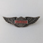 Load image into Gallery viewer, Vintage 1976 Open Wings Harley Sportster Bar &amp; Shield Pin
