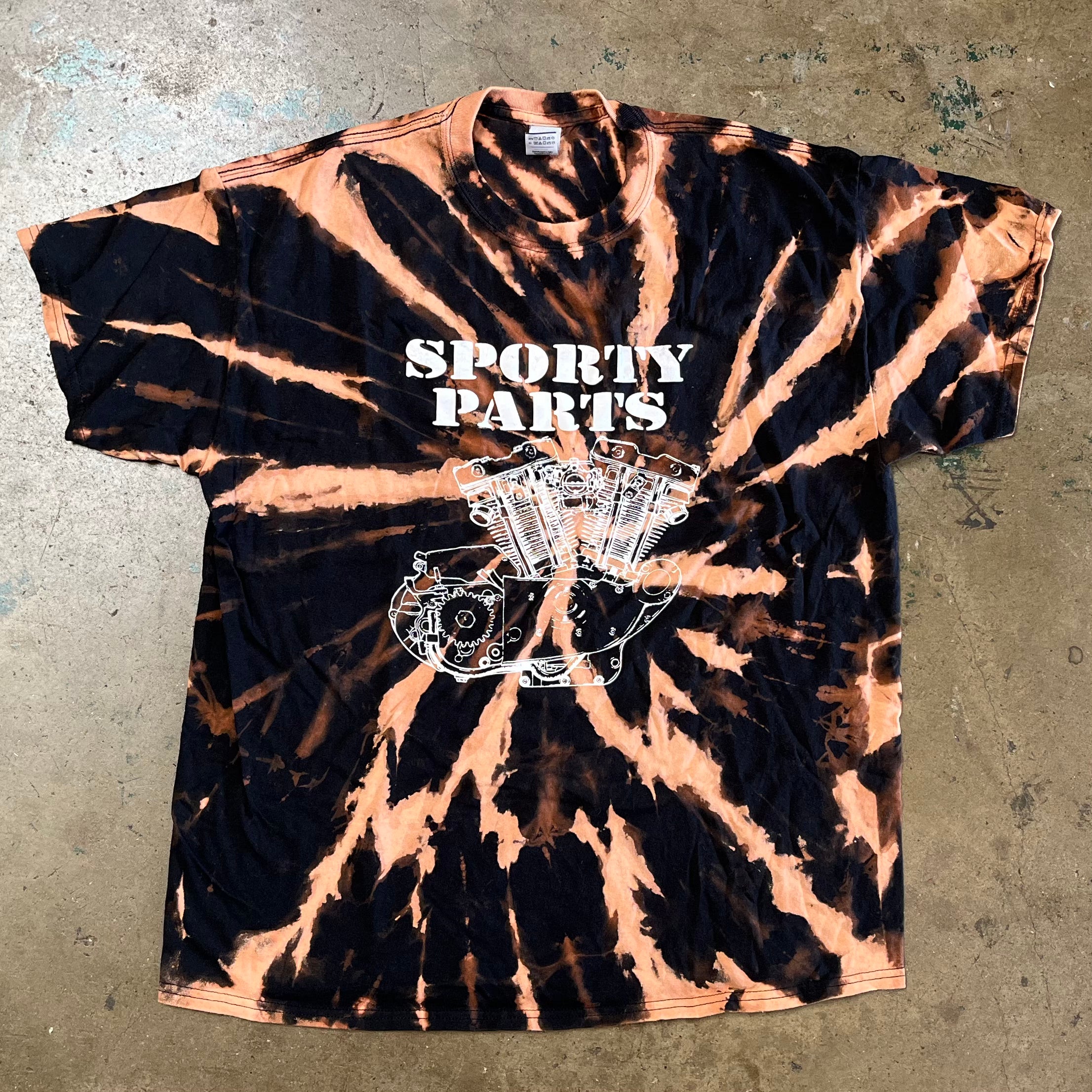 Hand Tie-Dyed Ironhead Motor Tee